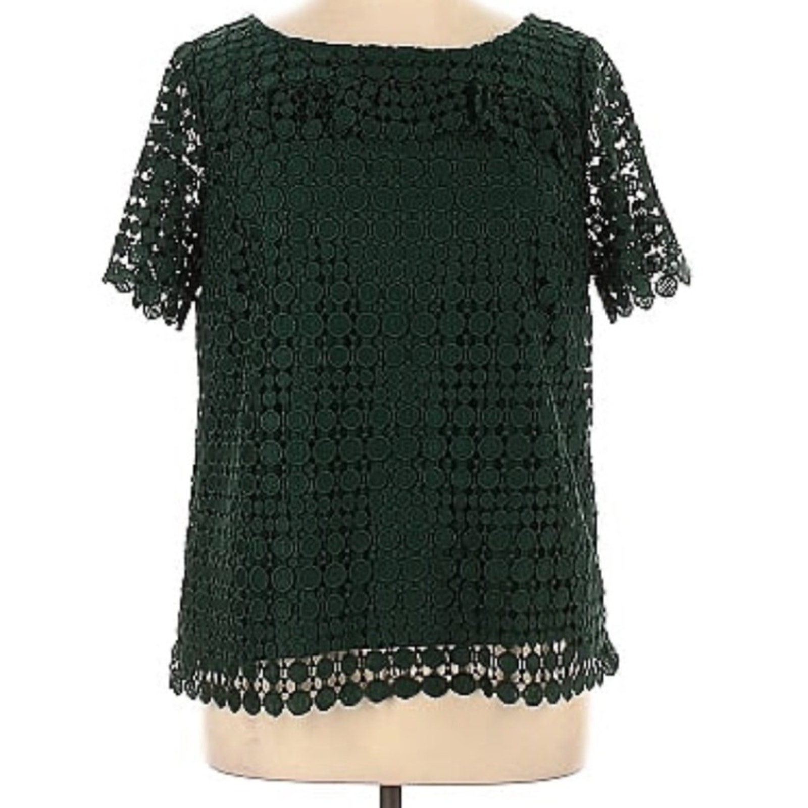 Rsvp By Talbots - Green Embroidered Eyelet Top Size Ps